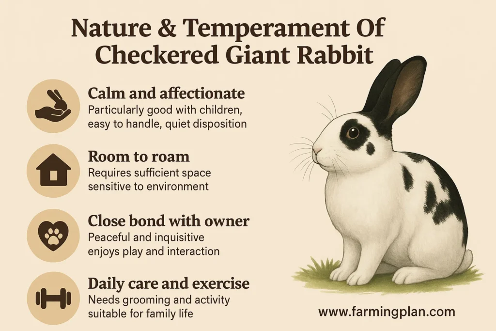 nature & temperament of checkered giant rabbit