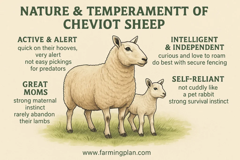 nature & temperament of cheviot sheep