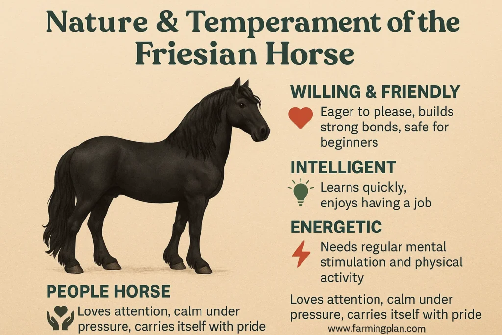 nature & temperament of the friesian horse