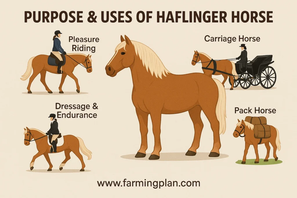 purpose & uses of haflinger horse